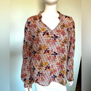 Floral Print Women's Top - Multicolor